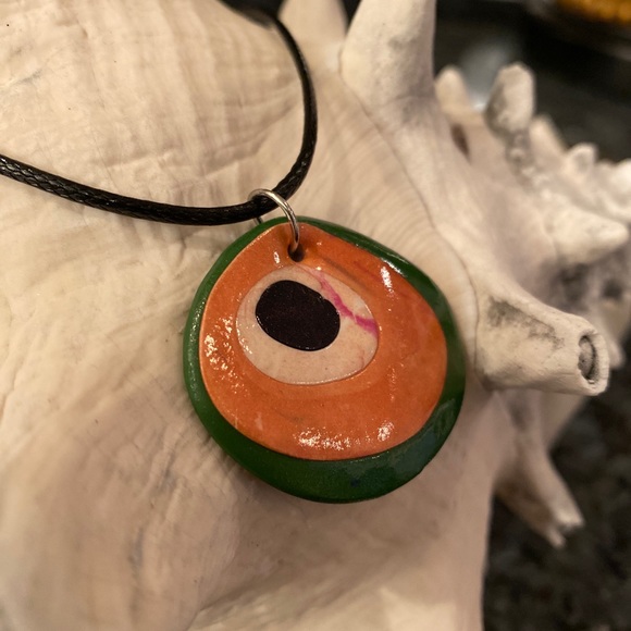 Boho evil eye pendant necklace - Picture 2 of 3